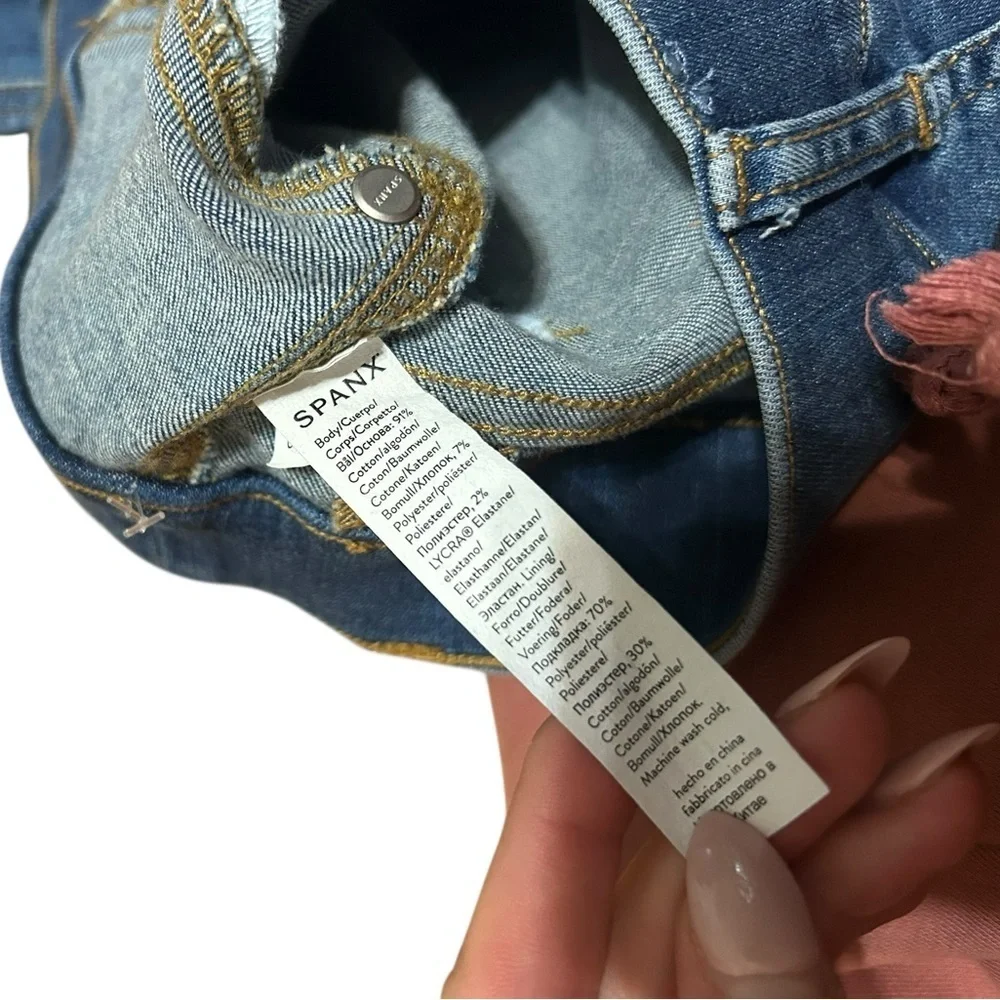 Spanx Ankle Straight Leg Jeans in Vintage Indigo Medium Wash Denim 20356Q Size S - Picture 10 of 11